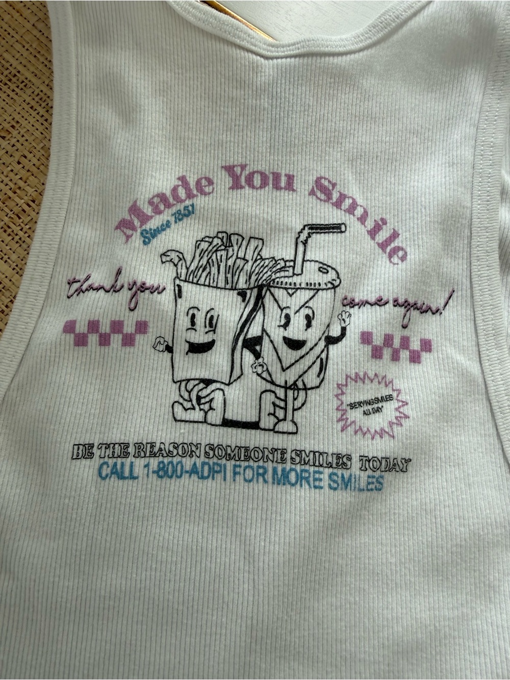 ADPI Tank Top - Ribbed Cute Graphic - Picture 2 of 5